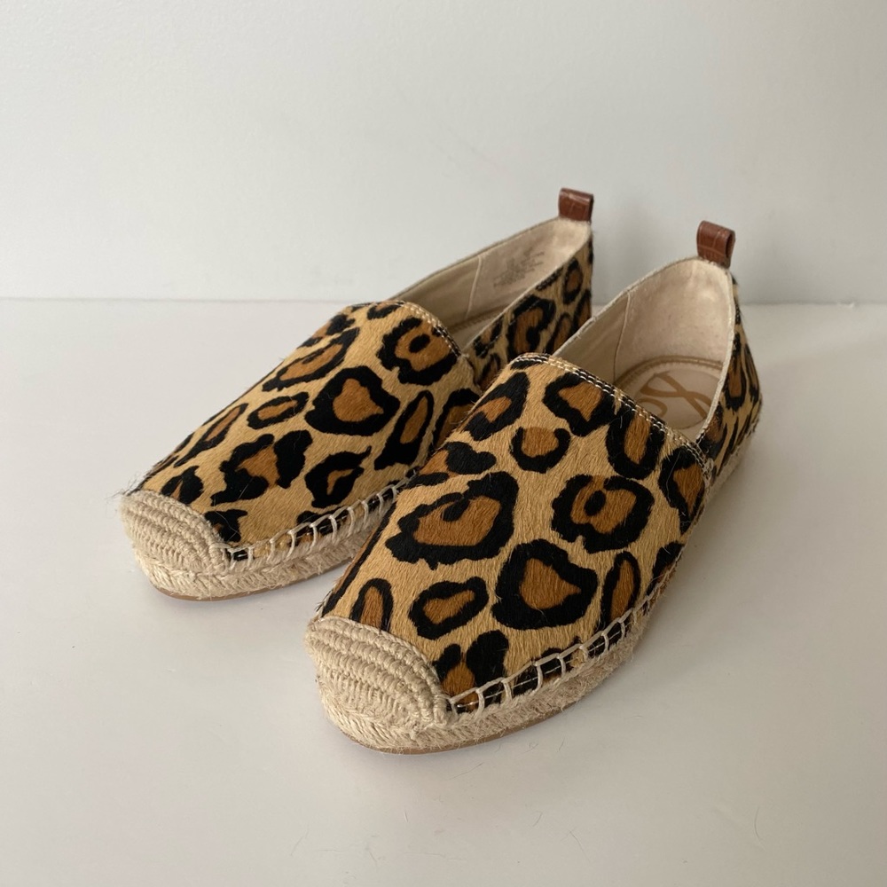 Sam Edelman's Leopard Print Slip-On Espadrille Flats Sz 6